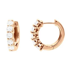 1/2 Inch Classic Huggie Hoop Earrings 14K White Gold With Round Diamonds 1 Carat -Its Hot Jewelry Shop round diamond huggie earrings hoops 075ct 14k gold rose 1 1 1 20220529