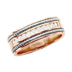 Round Diamond Men's Wedding Band 0.40ct 14K White Gold 16 Round Diamond Men's Wedding Band 0.40ct 14K White Gold -Its Hot Jewelry Shop round diamond mens wedding band 040ct 14k gold p 50298 ro