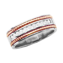 Round Diamond Men's Wedding Band 0.40ct 14K White Gold 17 Round Diamond Men's Wedding Band 0.40ct 14K White Gold -Its Hot Jewelry Shop round diamond mens wedding band 040ct 14k gold p 50298 wr