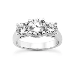Round Diamond Platinum Engagement Ring 1.30ct