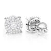 Round Diamond Stud Earrings 0.6ct 14K White Gold -Its Hot Jewelry Shop round diamond stud earrings 06ct 14k gold 1
