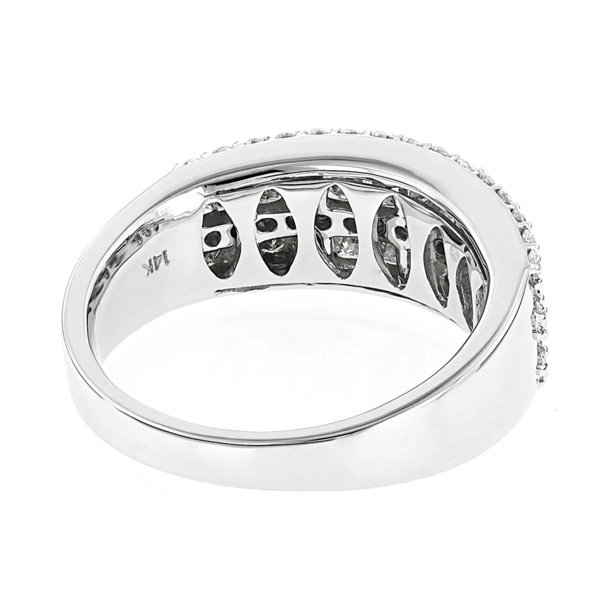 Round Princess Cut Diamond Ring 1.87ct 14K White Gold 6 Round Princess Cut Diamond Ring 1.87ct 14K White Gold - Image 4