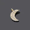 Silver Champagne Diamond Moon Pendant 0.18ct -Its Hot Jewelry Shop silver champagne diamond moon pendant 018ct p 40416