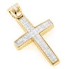 Small 14K Yellow Gold Invisible Princess Cut Diamond Cross Pendant 1.25ct 2 Small 14K Yellow Gold Invisible Princess Cut Diamond Cross Pendant 1.25ct -Its Hot Jewelry Shop small 14k gold diamond cross pendant 125ct p 7023 ye