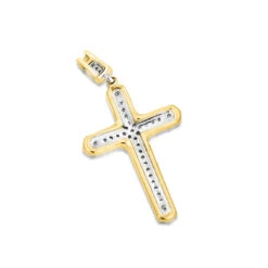 Small 14K Yellow Gold Diamond Cross Pendant Necklace 0.40ct 11 Small 14K Yellow Gold Diamond Cross Pendant Necklace 0.40ct -Its Hot Jewelry Shop small 14k gold diamond cross pendant necklace 040ct p 22329 backye