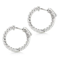 Small 14K White Gold Inside Out Diamond Hoop Earrings 1.79ct 10 Small 14K White Gold Inside Out Diamond Hoop Earrings 1.79ct -Its Hot Jewelry Shop small 14k gold inside out diamond hoop earrings 179ct p 6421 backwh