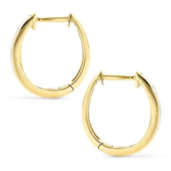 Small 14K Yellow Gold Princess Cut Diamond Hoop Earrings 0.6ct Luxurman Huggies -Its Hot Jewelry Shop small 14k gold princess cut diamond hoop earrings 06ct luxurman huggies backye