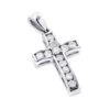 Small 14K Rose Gold Round Diamond Cross Pendant 0.55ct -Its Hot Jewelry Shop small 14k gold round diamond cross pendant 055ct 1