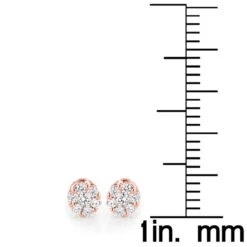 Small Diamond Cluster Earrings Studs 0.25ct 14K White Gold -Its Hot Jewelry Shop small diamond cluster earrings studs 025ct 14k gold rulerro