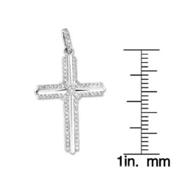 Small Diamond Crosses 14K White Gold Designer Cross Pendant 0.30ct -Its Hot Jewelry Shop small diamond crosses 14k designer cross pendant 030ct p 6553 rulerwh