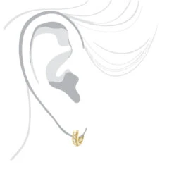 Small Diamond Hoop Earrings 1/2ct 14K Yellow Gold Huggies -Its Hot Jewelry Shop small diamond hoop earrings 12ct 14k gold huggies bod