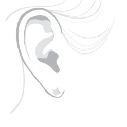 Small Real Diamond Kite Earrings For Men And Women 0.07ct 10K White Gold Studs -Its Hot Jewelry Shop small diamond kite earrings 007ct 10k bodwh