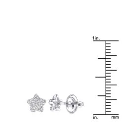 Small Diamond Star Earrings Studs 0.11ct 14K White Gold -Its Hot Jewelry Shop small diamond star earrings studs 014ct 14k p 42964 rulerwh