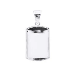 Small Engravable Dog Tag Pendant 14K White Gold W Black Diamonds 0.25ct 13 Small Engravable Dog Tag Pendant 14K White Gold W Black Diamonds 0.25ct -Its Hot Jewelry Shop small engravalbe dog tag pendant solid 14k gold w black diamonds 025ct 000957 back white