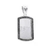 Small Engravable Dog Tag Pendant 14K White Gold W Black Diamonds 0.25ct 1 Small Engravable Dog Tag Pendant 14K White Gold W Black Diamonds 0.25ct -Its Hot Jewelry Shop small engravalbe dog tag pendant solid 14k gold w black diamonds 025ct 000957 white