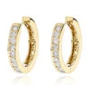 Small 14K Yellow Gold Inside Out Diamond Huggie Earrings 1.2ct -Its Hot Jewelry Shop small hoop earrings 14k gold inside out diamond huggie earrings 12ct mainye