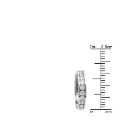 Small Hoops: 14K White Gold Diamond Hoop Earrings 1/2in 0.91ct -Its Hot Jewelry Shop small hoops 14k diamond hoop earrings 091ct p 40621 rulerwh