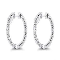 Small Hoops 14K White Gold Diamond Hoop Earrings Inside Out 0.74ct 11 Small Hoops 14K White Gold Diamond Hoop Earrings Inside Out 0.74ct -Its Hot Jewelry Shop small hoops 14k diamond hoop earrings inside out 074 p 6932 backwh