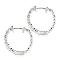 Small Hoops 14K White Gold Round Diamond Hoop Earrings 0.53 -Its Hot Jewelry Shop small hoops 14k gold round diamond hoop earrings 053 p 6909 backwh