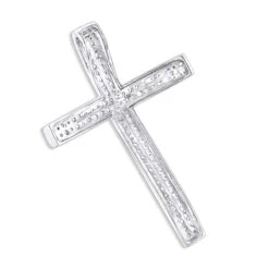 Small Pave Diamond Cross Pendant 0.33ct 14K White Gold 11 Small Pave Diamond Cross Pendant 0.33ct 14K White Gold -Its Hot Jewelry Shop small pave diamond cross pendant 033ct 14k gold p 50036 backwh