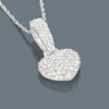 Small Pave Diamond Heart Necklace 14K Gold 0.35ct 2 Small Pave Diamond Heart Necklace 14K Gold 0.35ct -Its Hot Jewelry Shop small pave diamond heart necklace 14k gold 035ct p 22305
