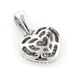 Small Pave Diamond Heart Pendant 14K White Gold 0.50ct -Its Hot Jewelry Shop small pave diamond heart pendant 14k gold 050ct p 22304 backwh