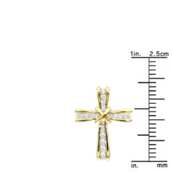 Small Women's Diamond Cross Pendant 14K Yellow Gold 13 Small Women's Diamond Cross Pendant 14K Yellow Gold -Its Hot Jewelry Shop small womens diamond cross pendant in solid 14k gold rulerye