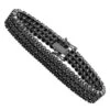 10K Black Plated Gold 3 Row Black Diamond Tennis Bracelet For Men 10 Carats 2 10K Black Plated Gold 3 Row Black Diamond Tennis Bracelet For Men 10 Carats -Its Hot Jewelry Shop solid 10k gold 3 row black diamond tennis bracelet for men 10 carats 000989 black 1671159872