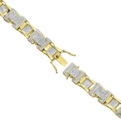 Solid 10K Yellow Gold Diamond Bracelet For Men 3.1ct By Luxurman -Its Hot Jewelry Shop solid 10k gold diamond bracelet for men 31ct by luxurman backye