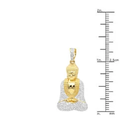 10K White Gold Real Diamond Buddha Pendant 1/2ct By Luxurman -Its Hot Jewelry Shop solid 10k gold diamond buddha pendant 12ct by luxurman rulerye