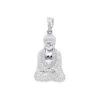 10K White Gold Real Diamond Buddha Pendant 1/2ct By Luxurman -Its Hot Jewelry Shop solid 10k gold diamond buddha pendant 12ct by luxurman wh