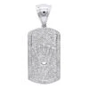 10K White Gold Diamond Dog Tag Pendant With Crown 1ct -Its Hot Jewelry Shop solid 10k gold diamond dog tag pendant with crown 1ct mainwh