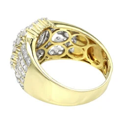 Solid 10K Yellow Gold Diamond Ring For Men By Luxurman 2.5ct -Its Hot Jewelry Shop solid 10k gold diamond ring for men by luxurman 25ct backye