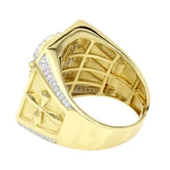 Solid 10K Yellow Gold Jesus Face Diamond Ring For Men 0.65ct By Luxurman 11 Solid 10K Yellow Gold Jesus Face Diamond Ring For Men 0.65ct By Luxurman -Its Hot Jewelry Shop solid 10k gold jesus face diamond ring for men 065ct by luxurman backye