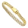 10K Yellow Gold Men's Diamond Bracelet 6 Carats Iced Out Cuban Link Design -Its Hot Jewelry Shop solid 10k gold mens diamond bracelet 6 carats iced out cuban link design 804057 mainye