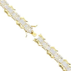 Solid 10K Yellow Gold Men's Diamond Bracelet By Luxurman 3 Carats Of Diamonds -Its Hot Jewelry Shop solid 10k gold mens diamond bracelet by luxurman 3 carats of diamonds backye