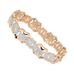 Solid 10K Yellow Gold Men's Diamond Bracelet By Luxurman 3 Carats Of Diamonds -Its Hot Jewelry Shop solid 10k gold mens diamond bracelet by luxurman 3 carats of diamonds ro