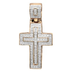 10K White Gold Small Diamond Cross Pendant For Men And Women 0.3ct -Its Hot Jewelry Shop solid 10k gold small diamond cross pendant for men and women 0 3ct ro