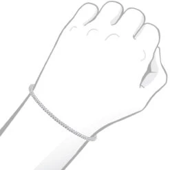 Solid 14K White Gold 1.26 Carat Diamonds Tennis Bracelet For Women Bangle Design 17 Solid 14K White Gold 1.26 Carat Diamonds Tennis Bracelet For Women Bangle Design -Its Hot Jewelry Shop solid 14k gold 1 carat diamonds tennis bracelet for women bangle design body white