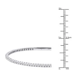Solid 14K White Gold 1.26 Carat Diamonds Tennis Bracelet For Women Bangle Design 18 Solid 14K White Gold 1.26 Carat Diamonds Tennis Bracelet For Women Bangle Design -Its Hot Jewelry Shop solid 14k gold 1 carat diamonds tennis bracelet for women bangle design ruler white