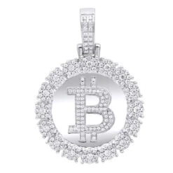 14K Rose Gold Bitcoin Pendant For Men 2 Carat Diamond Medallion Circle -Its Hot Jewelry Shop solid 14k gold bitcoin pendant for men 2 carat diamond medallion circle 407037 14k wh