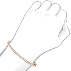 Solid 14K Yellow Gold Diamond Bangle Bracelet For Women 2ct By Luxurman -Its Hot Jewelry Shop solid 14k gold diamond bangle bracelet for women 2ct by luxurman bodro 1