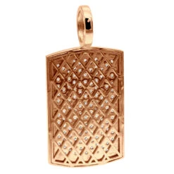14K Yellow Gold Diamond Dog Tag Pendant For Men 3.25 Carats Iced Out Design 15 14K Yellow Gold Diamond Dog Tag Pendant For Men 3.25 Carats Iced Out Design -Its Hot Jewelry Shop solid 14k gold diamond dog tag pendant for men 325 carats iced out design 407140 back rose