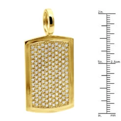 14K Yellow Gold Diamond Dog Tag Pendant For Men 3.25 Carats Iced Out Design 17 14K Yellow Gold Diamond Dog Tag Pendant For Men 3.25 Carats Iced Out Design -Its Hot Jewelry Shop solid 14k gold diamond dog tag pendant for men 325 carats iced out design 407140 ruler yellow