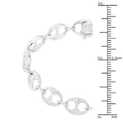 2.3 Carat Gucci Link Diamond Bracelet For Women Solid 14K White Gold 12 2.3 Carat Gucci Link Diamond Bracelet For Women Solid 14K White Gold -Its Hot Jewelry Shop solid 14k gold gucci link diamond bracelet for women 25ct 803221 rulerwh