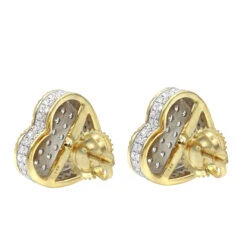 Solid 14K White Gold Large Heart Diamond Stud Earrings For Women 1ct By Luxurman 11 Solid 14K White Gold Large Heart Diamond Stud Earrings For Women 1ct By Luxurman -Its Hot Jewelry Shop solid 14k gold large heart diamond stud earrings for women 1ct by luxurman backye