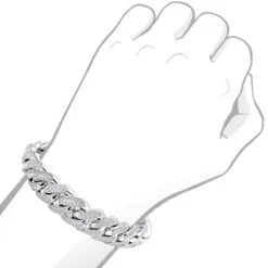 Solid 14K White Gold Men's Miami Cuban Link Diamond Bracelet By Luxurman 9ct 17mm 13 Solid 14K White Gold Men's Miami Cuban Link Diamond Bracelet By Luxurman 9ct 17mm -Its Hot Jewelry Shop solid 14k gold mens miami cuban link diamond bracelet by luxurman 9ct 17mm bodwh