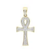14K Yellow Gold Mini Diamond Egyptian Ankh Cross Pendant For Women 0.2ct 2 14K Yellow Gold Mini Diamond Egyptian Ankh Cross Pendant For Women 0.2ct -Its Hot Jewelry Shop solid 14k gold mini diamond egyptian ankh cross pendant for women 02ct mainye