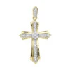 14K Yellow Gold Small Diamond Cross Pendant For Women 0.2ct -Its Hot Jewelry Shop solid 14k gold small diamond cross pendant for women 0 2ct mainye