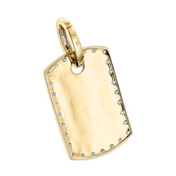 10K Yellow Gold Diamond Dog Tag Pendant Gold 0.65ct -Its Hot Jewelry Shop solid gold diamond dog tag pendant 10k 065ct backye